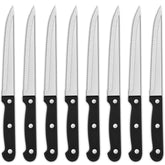Dehov Sharp Serrated Steak Knives Set stainless steel blades