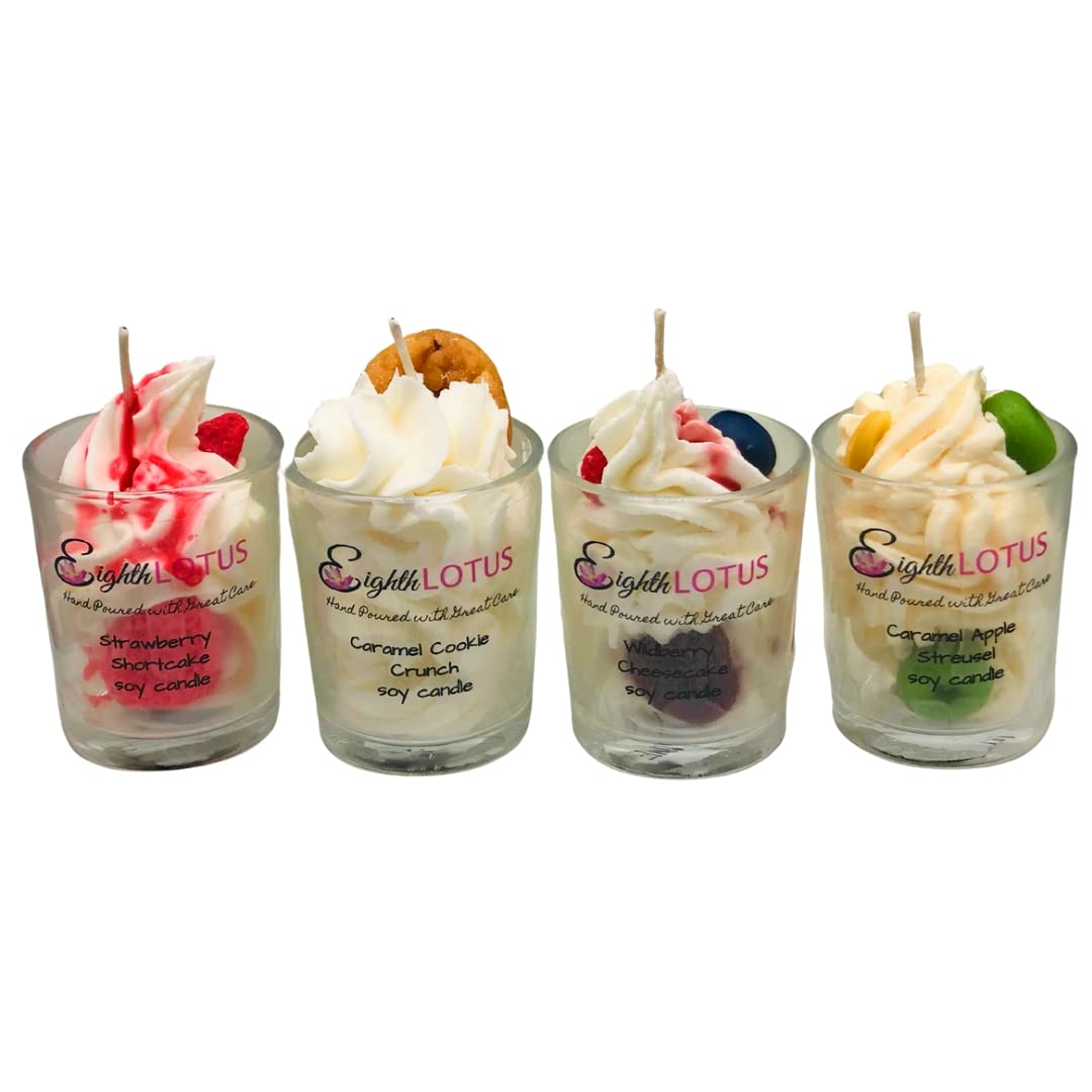 Delectable Dessert 4x4oz soy candle set gift of four scents