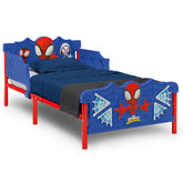 Delta Children Spidey 3D Toddler Bed blue front view