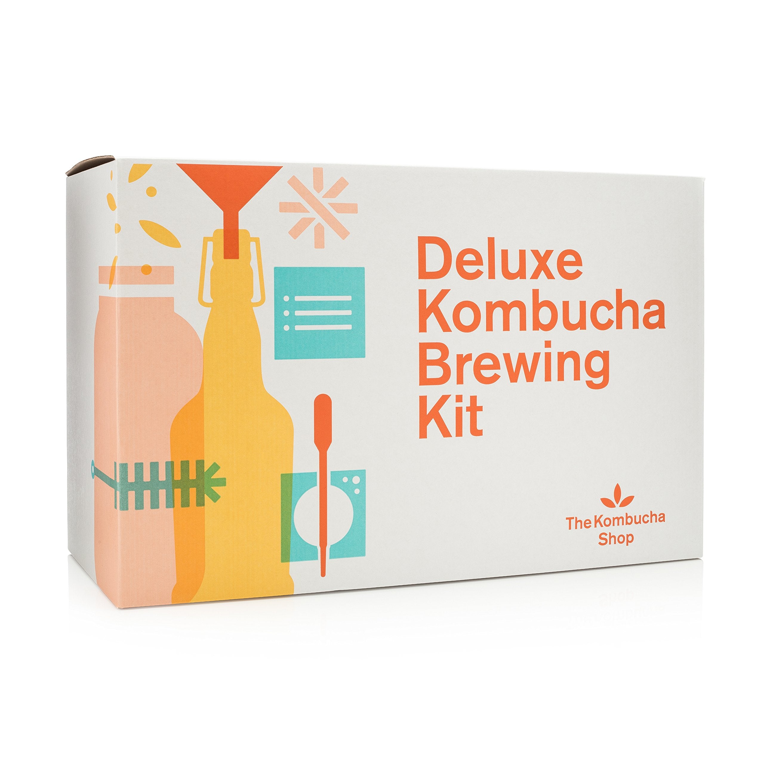 Deluxe Organic Kombucha Starter Kit six swing top bottles image
