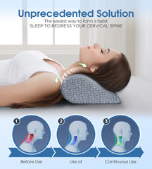 High-density memory foam core inside Demelon neck pillow