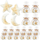 Demissle moon and star shaped soaps in white