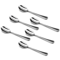 Demitasse Espresso Spoons stainless steel 4.7 inches set of 6 in silver