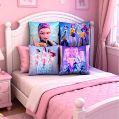 Hidden zipper closure on Demon Hunters pillow cover