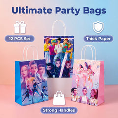 Cartoon design party gift bags for birthdays