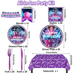 Demon themed tableware from Kpop party kit