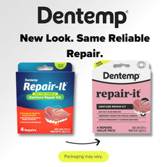 Dentemp denture repair kit 2pk 8ct for broken dentures