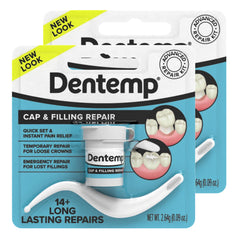 Dentemp Maximum Strength Loose Cap Lost Filling Repair Kit two-pack