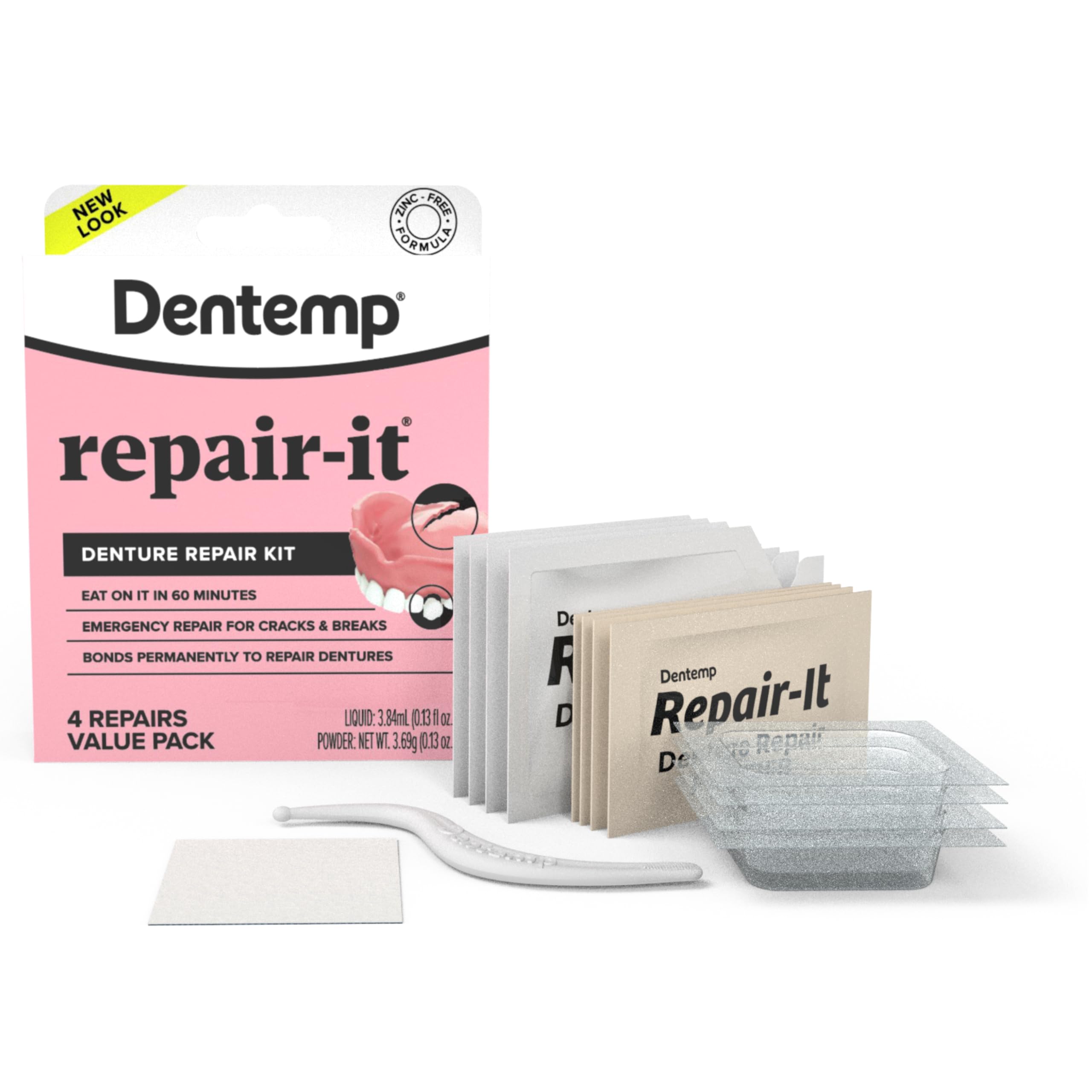Dentemp Repair-It Advanced Formula Kit 4pack for dentures