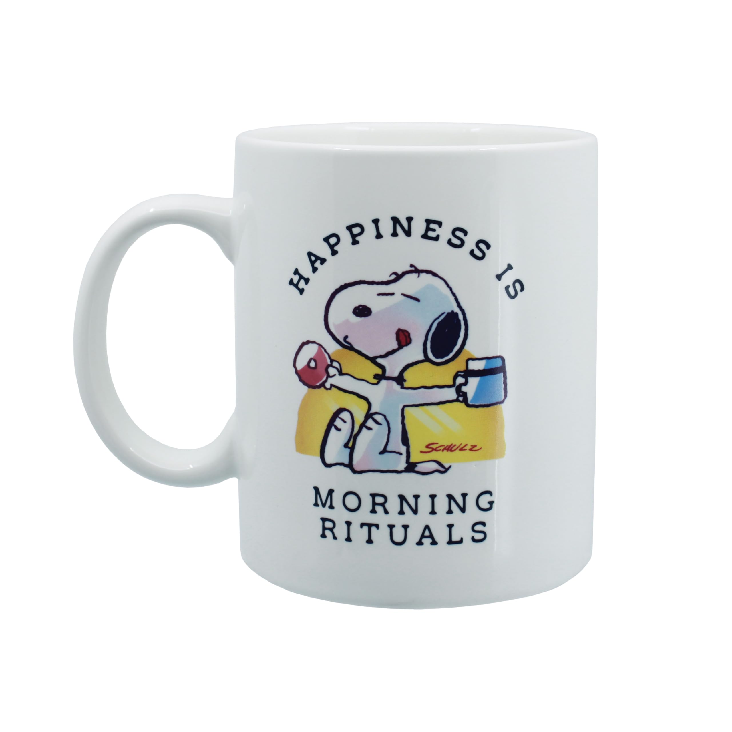 Department 56 Peanuts Snoopy Morning Rituals Coffee Mug 12 Ounce White