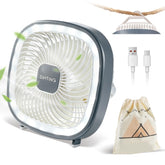 Desk Fan Rechargeable 8 inch table fan with night light