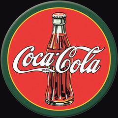 Desperate Enterprises Coca-Cola 30's Bottle Logo Refrigerator Magnet 3 inch diameter