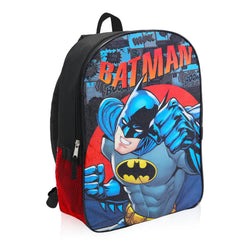 Lunch bag clips attach to Batman backpack for secure use