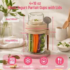 Built in spoon holder on jar for on the go