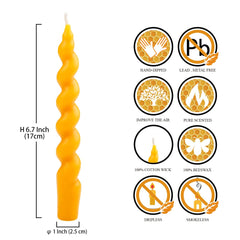 Natural beeswax candle with cotton wick DEYBBY