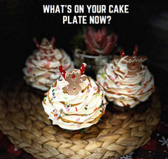 Christmas Gingerbread fake cupcakes display by Dezicakes