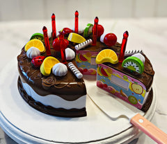 Dezicakes fake cake plastic prop with birthday slices