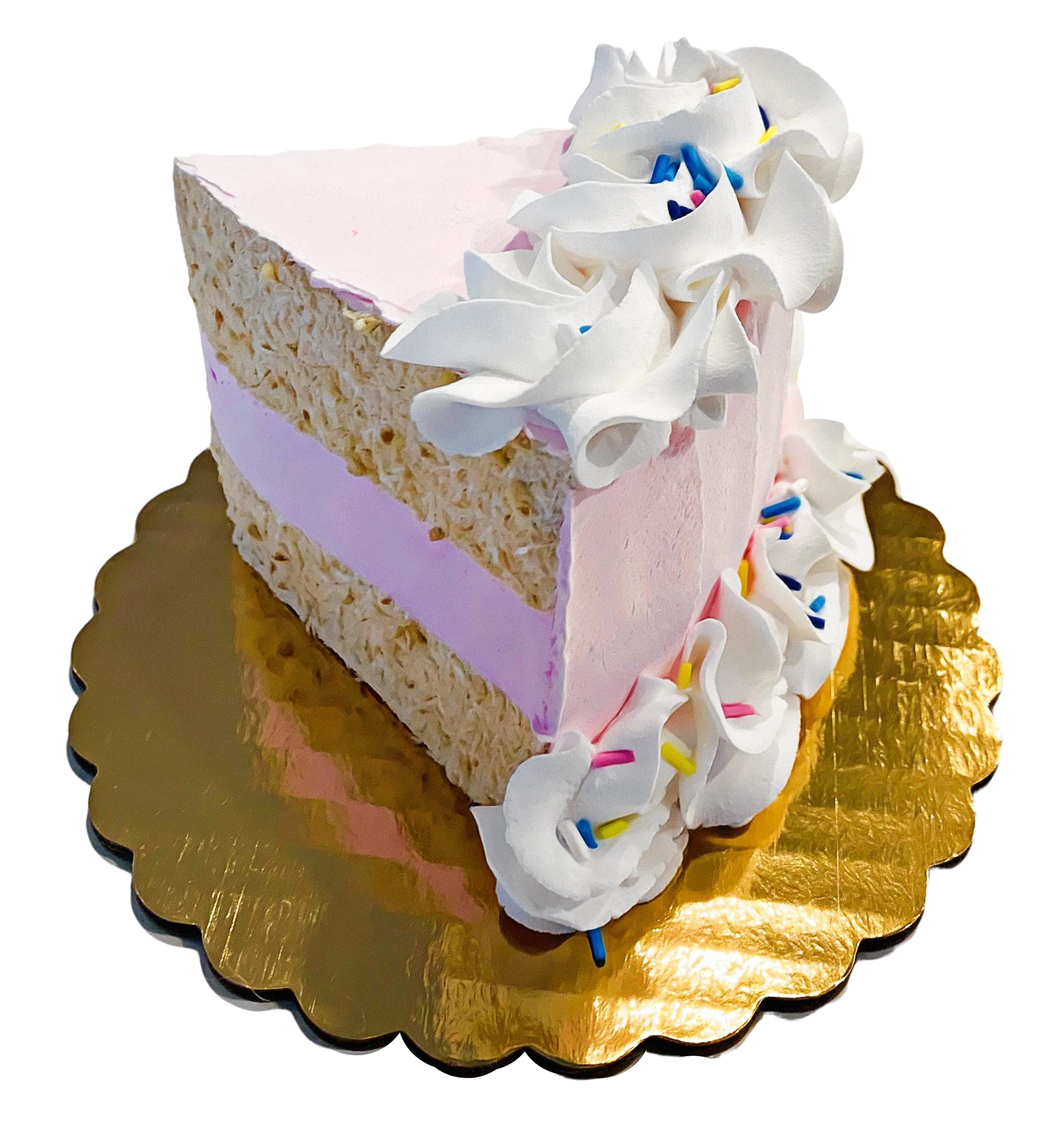 Dezicakes fake cake slice pink sprinkle for home decor