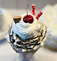CraziShake tall plastic parfait glass fake milkshake