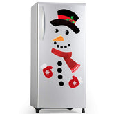D-FantiX Snowman Christmas refrigerator magnets set of 16 on metal surface