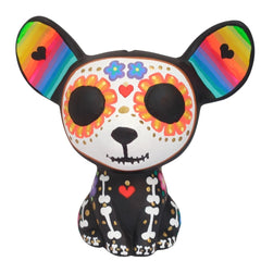 Dia de Muertos catrina Chihuahua figurine 4.8 inches tall