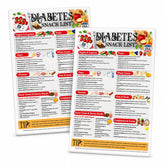 Diabetes Snack List Fridge Magnet 8.5x11 poster on kitchen fridge