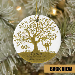 ornament printed with 60th anniversary text
