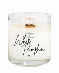 Diamond Life candle white pumpkin in clear jar