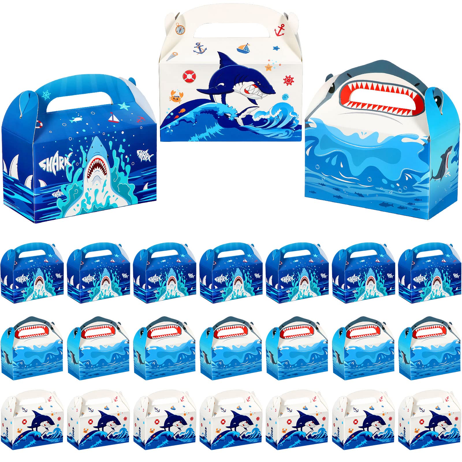 Dianelhall shark party favors box 24 pieces packaging