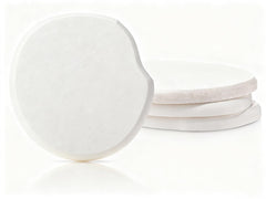 Diatomaceous Earth Drink Coasters Set of 4 white stone design