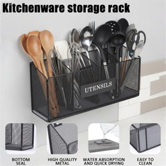 Diatomite base absorbs moisture in utensil holder