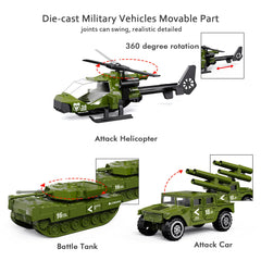 Panzer and anti air vehicle among army toys collection