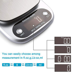 Digital kitchen scale with tare function for accurate weighing