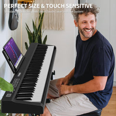 Piano stand and built-in speakers included with Digital Piano