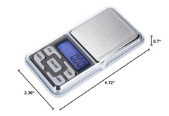 Digital Pocket Scale 200g 0.01g portable with tare function and blue LCD display