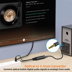 Digital to Analog Audio Converter with Toslink to 3.5mm output