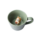 DIHOclub Squirrel Ceramic Cup front view 12 oz