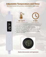 Hygrometer display on Diluculo bread proofing box