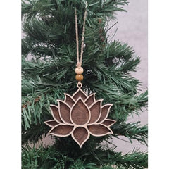 Baltic Birch Wood Christmas ornament with stained finish