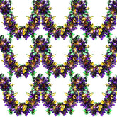 Dingion Mardi Gras garland with 120 LED lights for tree decoration