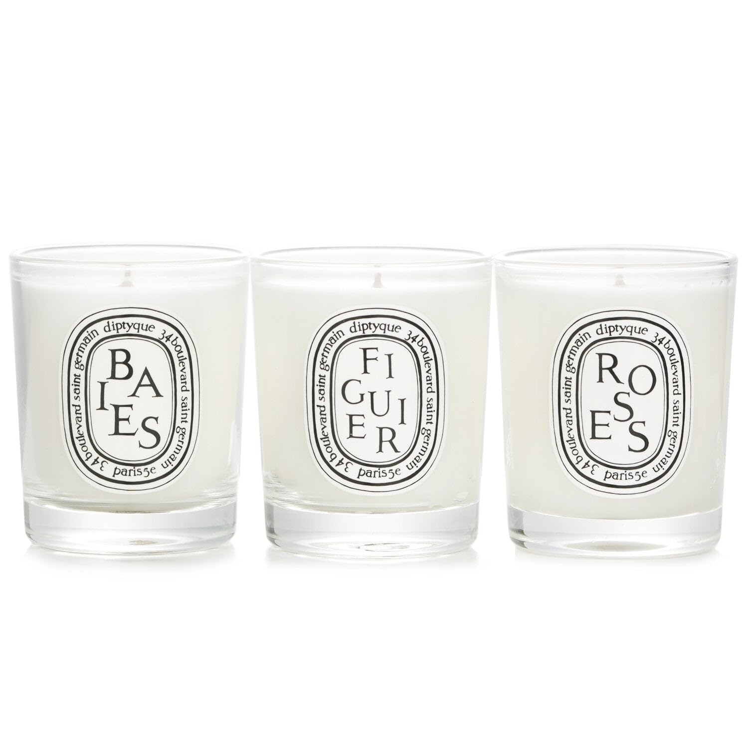 Diptyque Baies Roses Figuier 70 g candle set in gift box