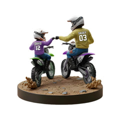 Dirt Bike Dad And Kid acrylic plaque 14mm thick