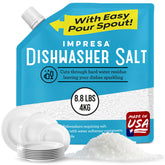 Package of dishwasher water softener salt 8.8 lb