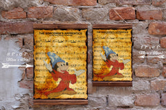 Disney Fantasia wall art featuring Mickey on canvas
