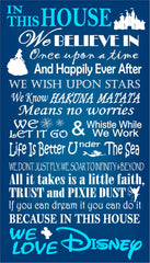 Disney House Rules Family Canvas wall decor