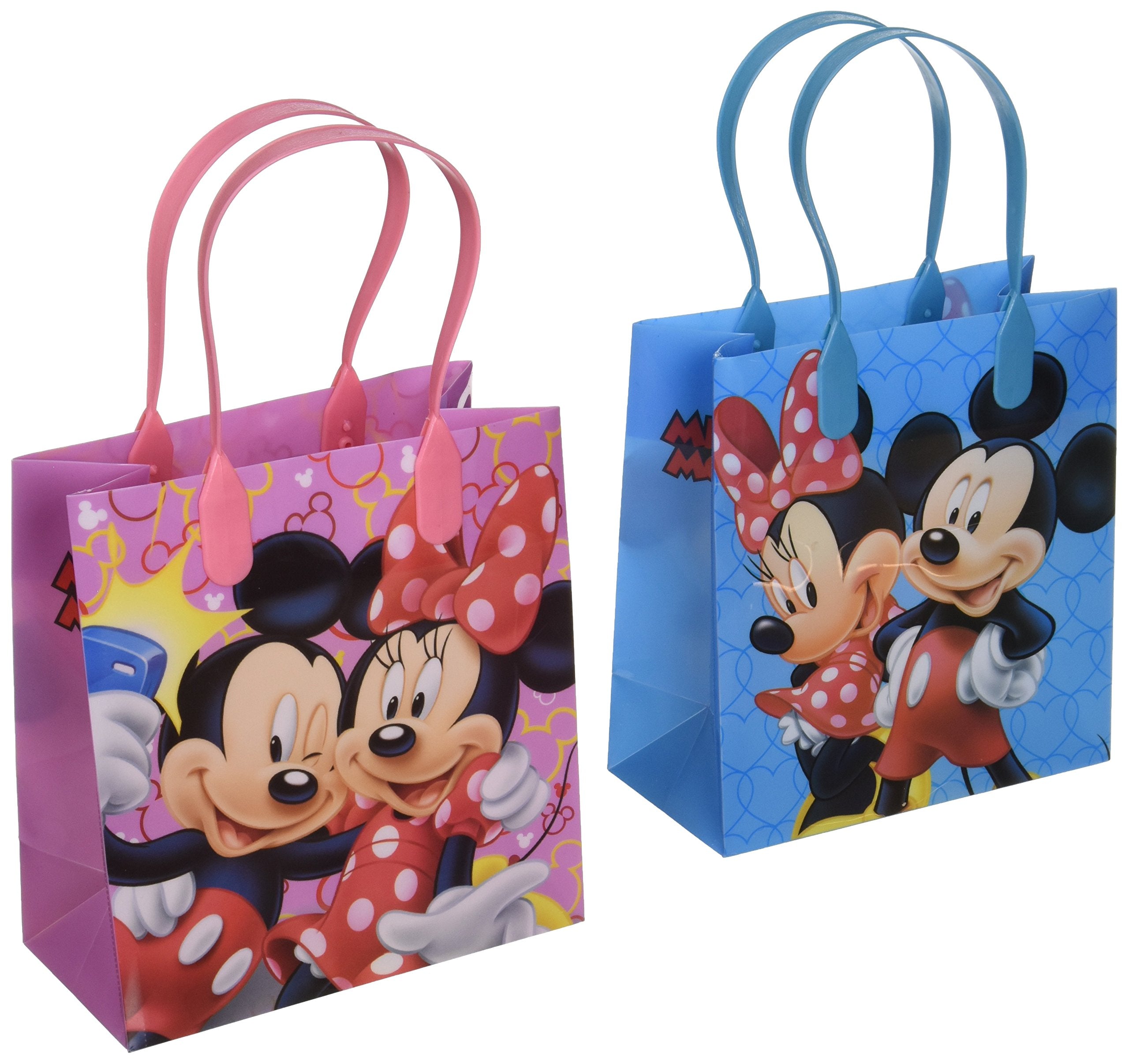 Disney Mickey and Minnie Mouse Character 12 goodie bags size 6.5x6.5x3.0 inches