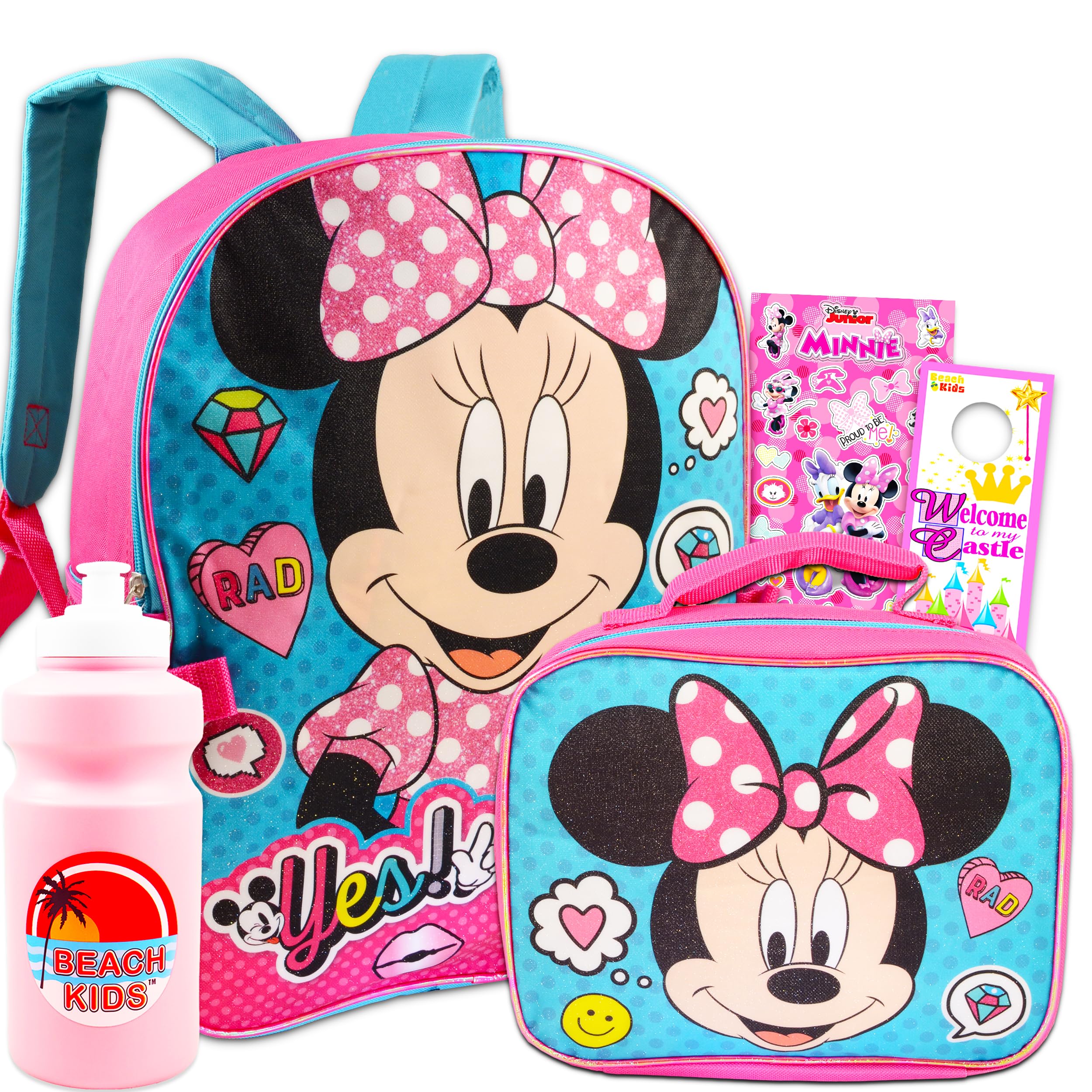 Disney Minnie Mouse Backpack 16 inch with lunch bag