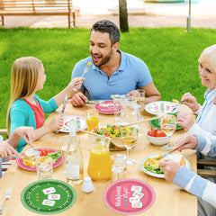Disposable paper plates for parties and baby showers