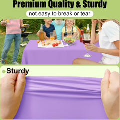 Party and picnic use disposable tablecloth lavender color