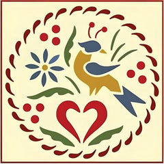 Distelfink Bird Stencil colonial folk art motif The Artful Stencil